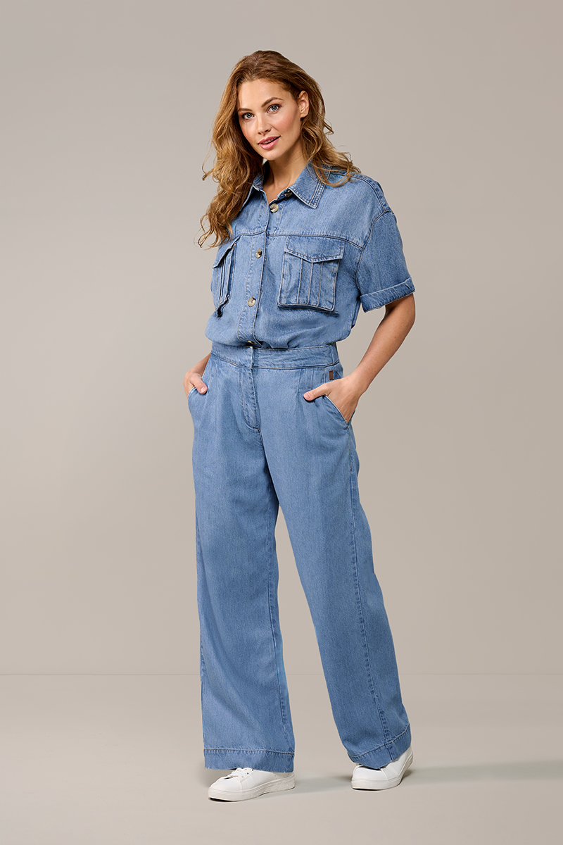 Bluse Lina Denim Blau