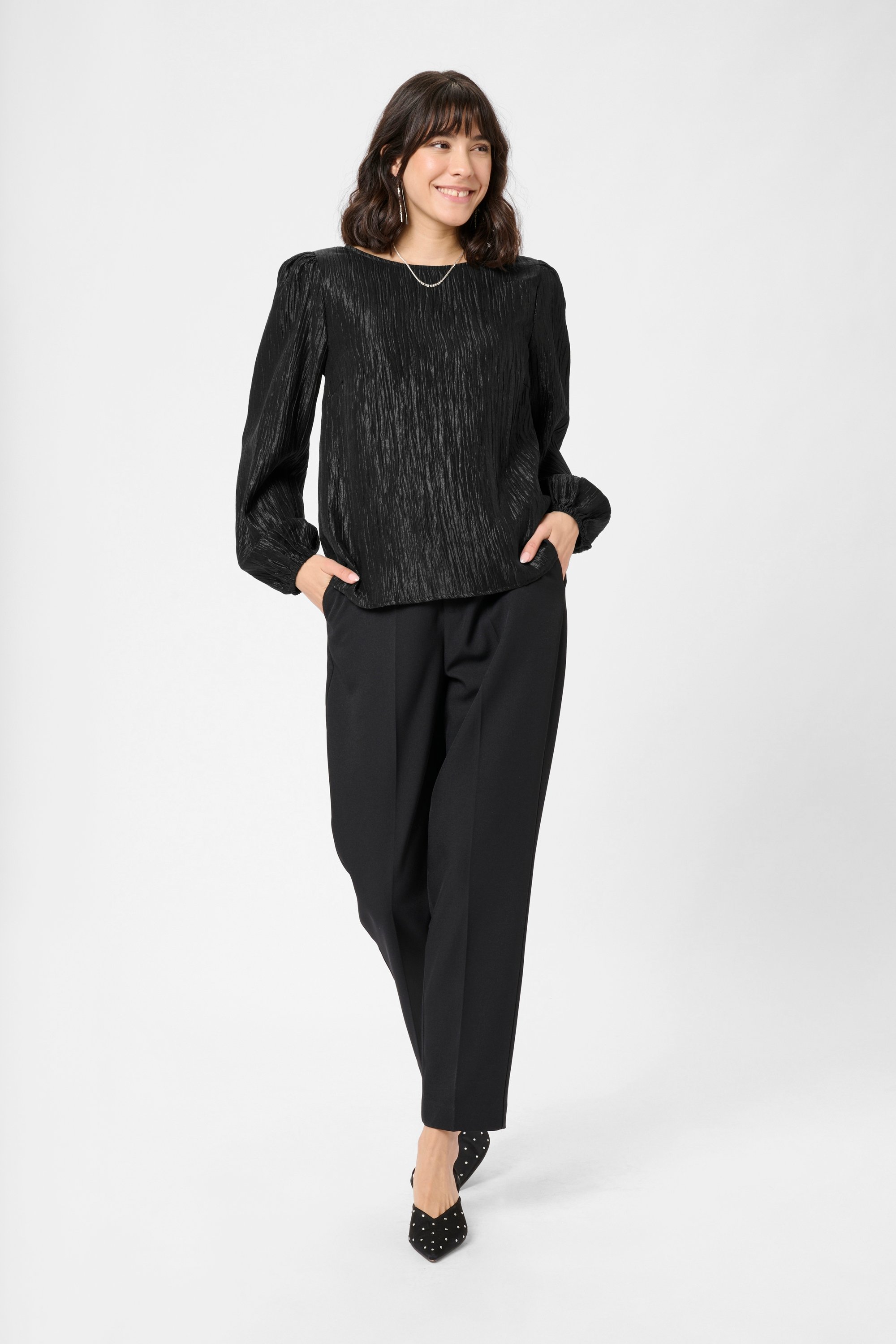 Langarm-Bluse KArizz Langarm-Bluse Regular fit black