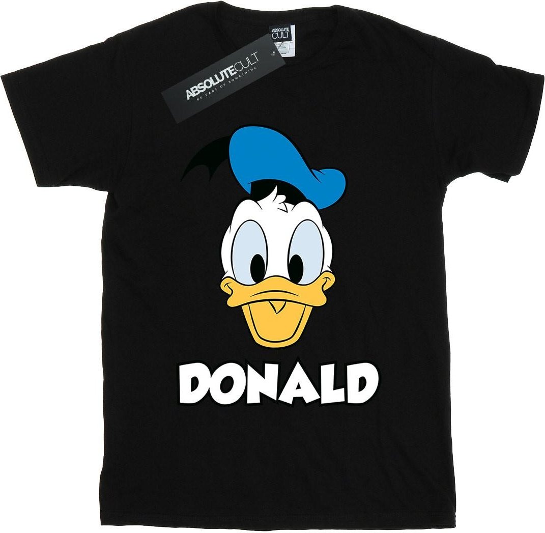 Disney - "Donald Duck Face" T-Shirt für Mädchen (Schwarz)