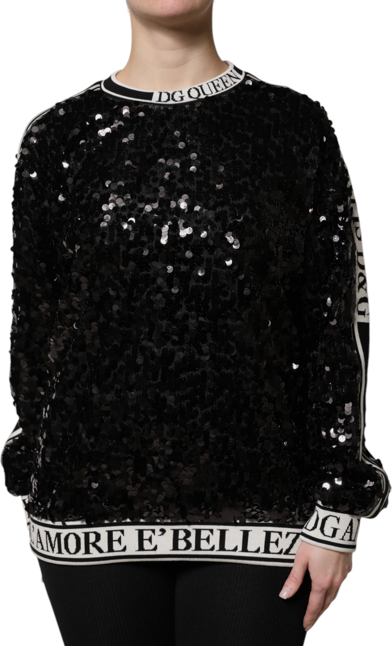 Paillettenverzierter Pullover