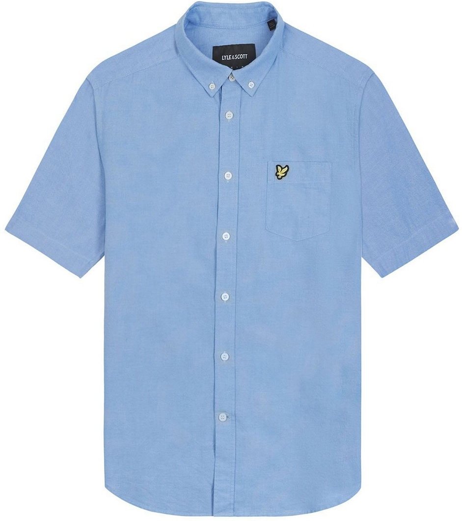 Lyle & Scott - Hemd für Herren Oxford-Stil kurzärmlig (Blau)
