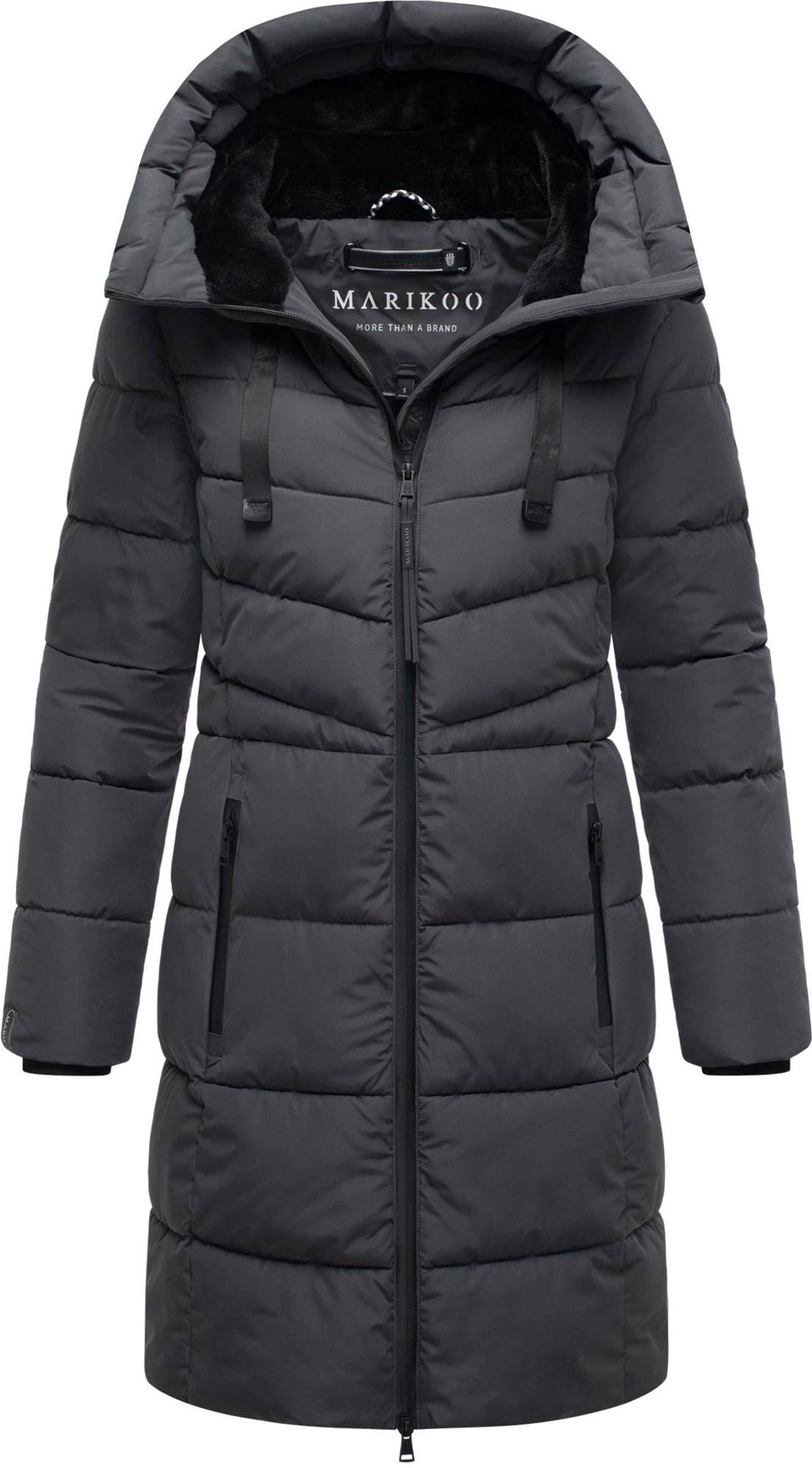 Marikoo Damen Winterjacke Natsukoo – warm, mit Teddyfell & Kapuze