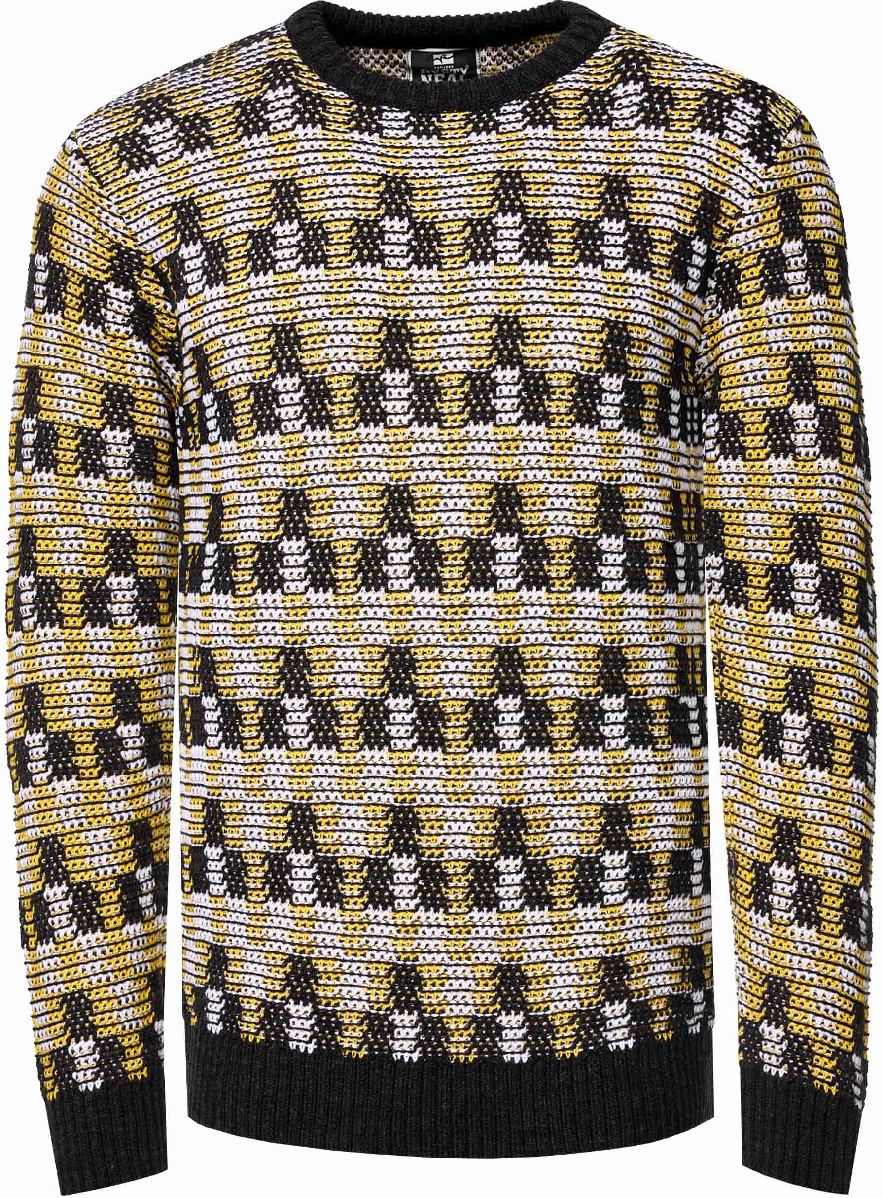 Kontrast Rundhals-Pullover