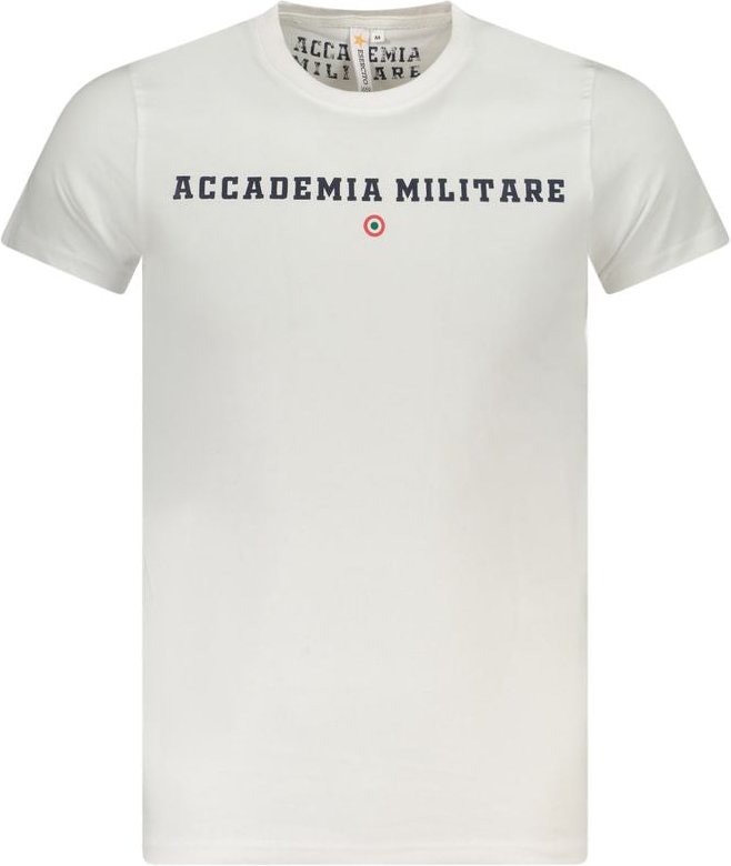 Accademia Militare Weißes Baumwoll-T-Shirt für Herren