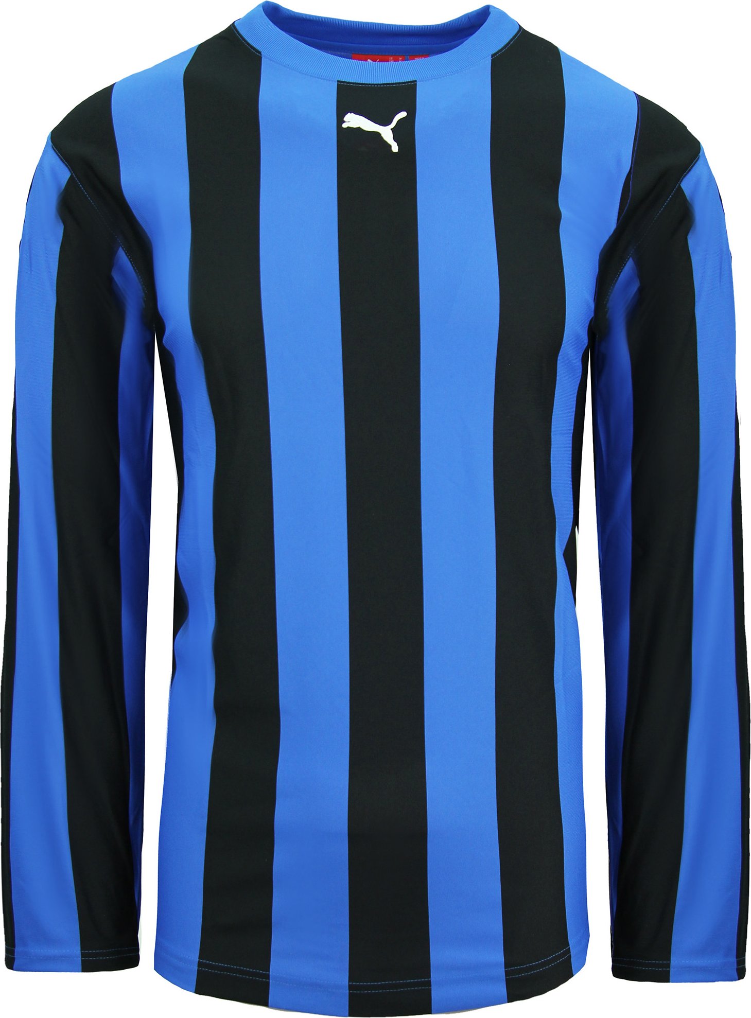 Thumbnail - Puma V5.06 Langarm gestreiftes Hemd Blau Black Mens Football Top 700290 02