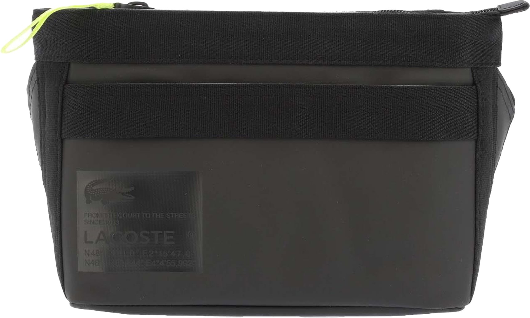 Lacoste - Umhängetasche, Gedruckte Unterschrift (Schwarz)