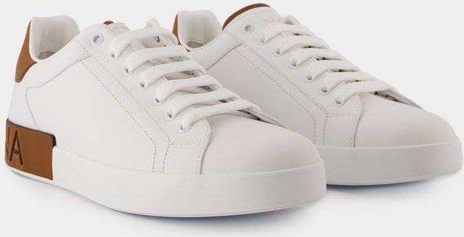 Low Top Sneakers - Dolce&Gabbana - Leder - Weiß