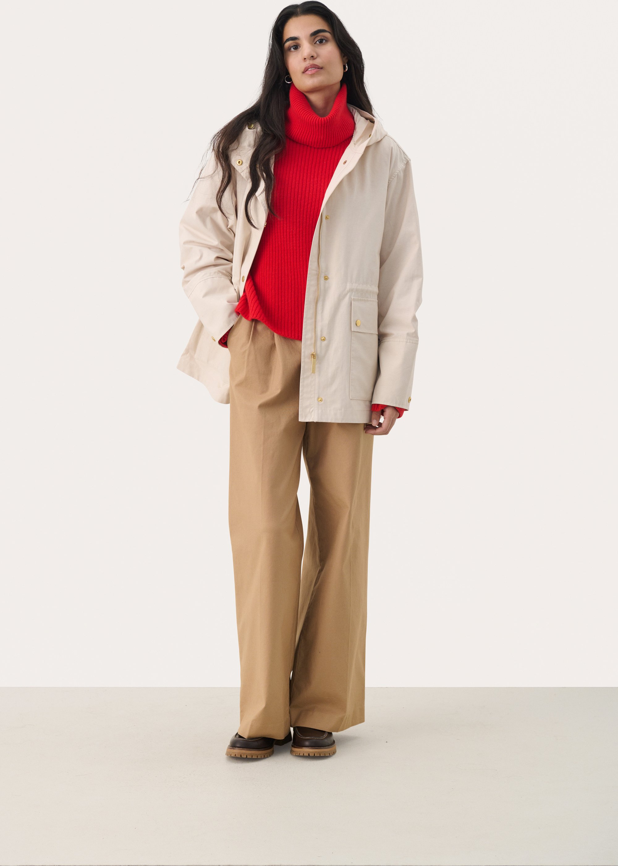 Jacke Gerade Passform French Oak cream