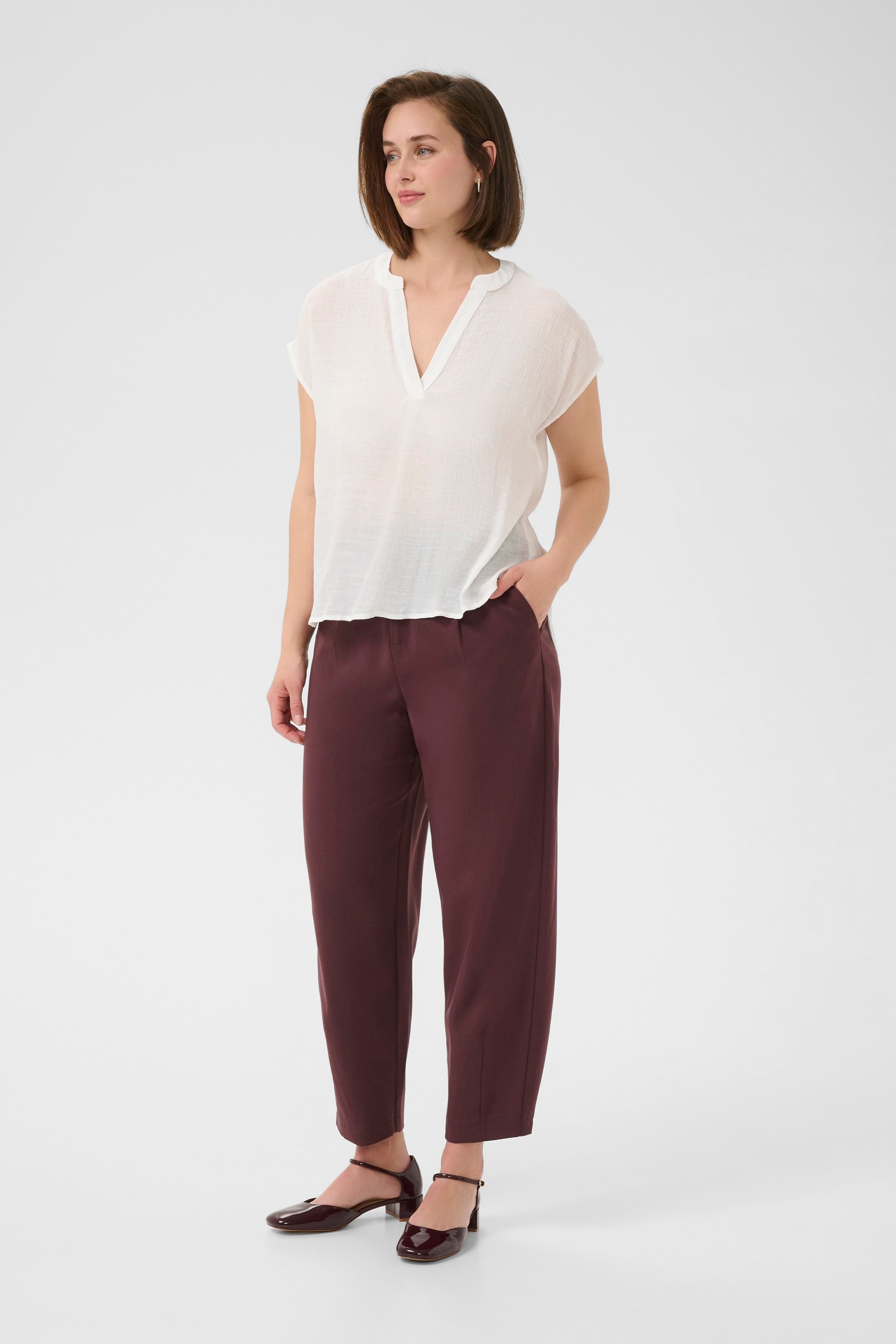 Kurzarm-Bluse KAanja Regular fit white