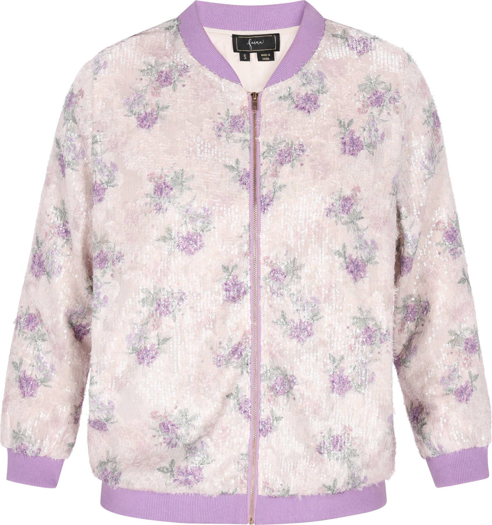 Faina Jacke Frauen cremeweißviolett