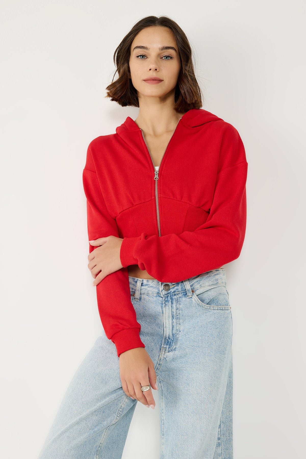 Kapuzenpullover mit Reißverschluss