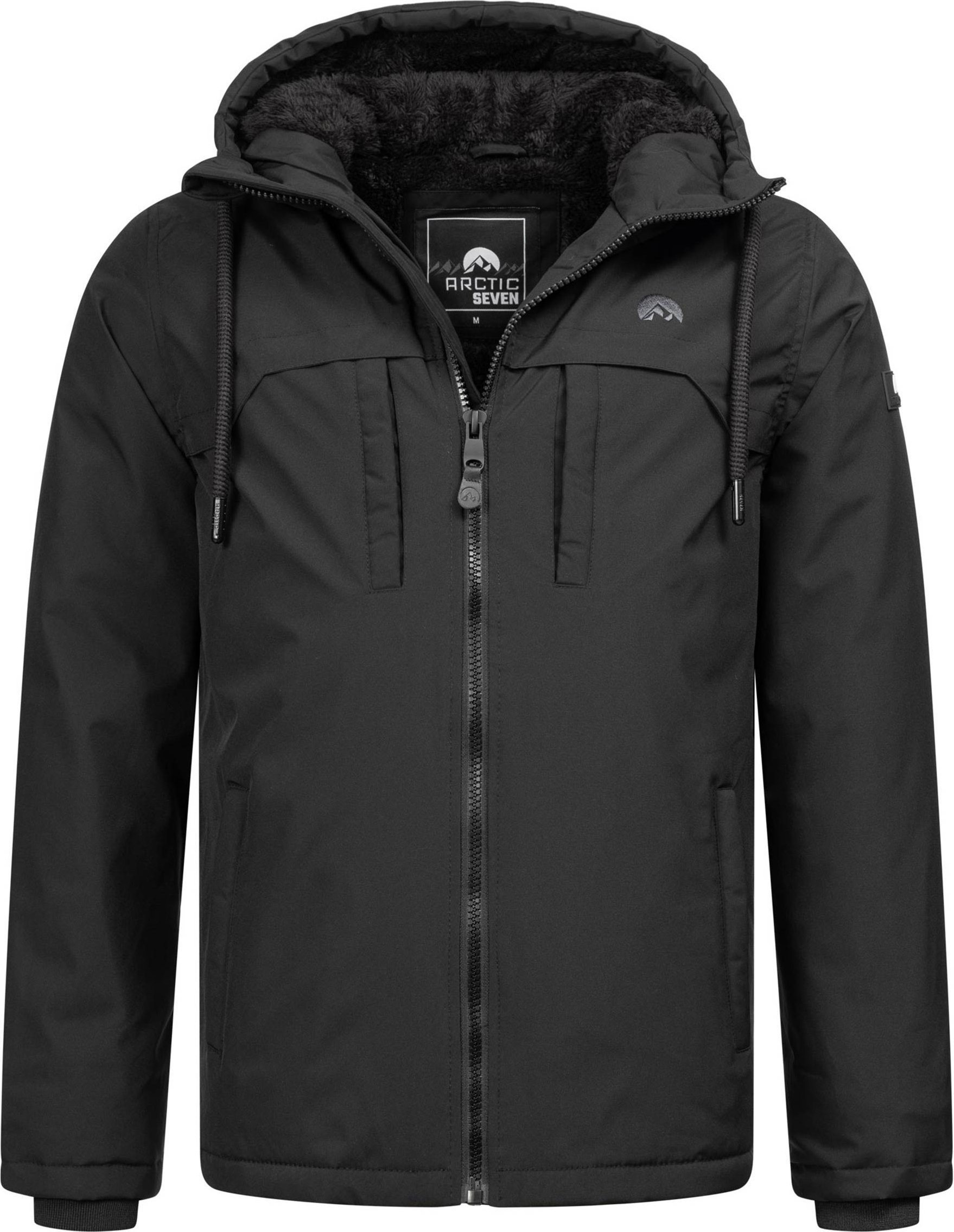 Arctic Seven Herren Winterjacke Schwarz