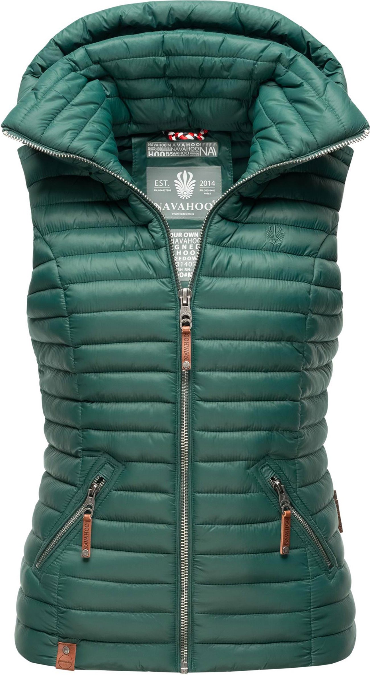 Navahoo Damen Steppweste Shadaa – Leichte Weste mit Abnehmbarer Kapuze