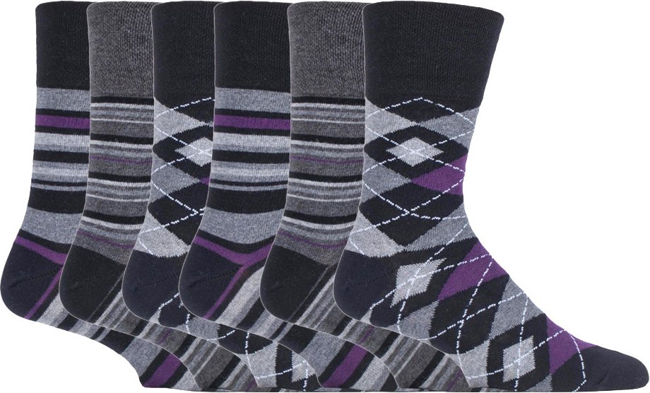 Thumbnail - Sanfte Griffe - 6 Paar Herren Sanfte Grip Nicht-Elastische Socken - SOMRJ580