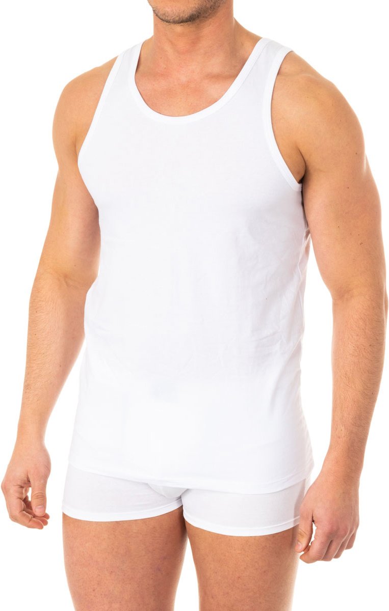 Herren-T-Shirt mit Rundhalsausschnitt und breitem Träger A040Z