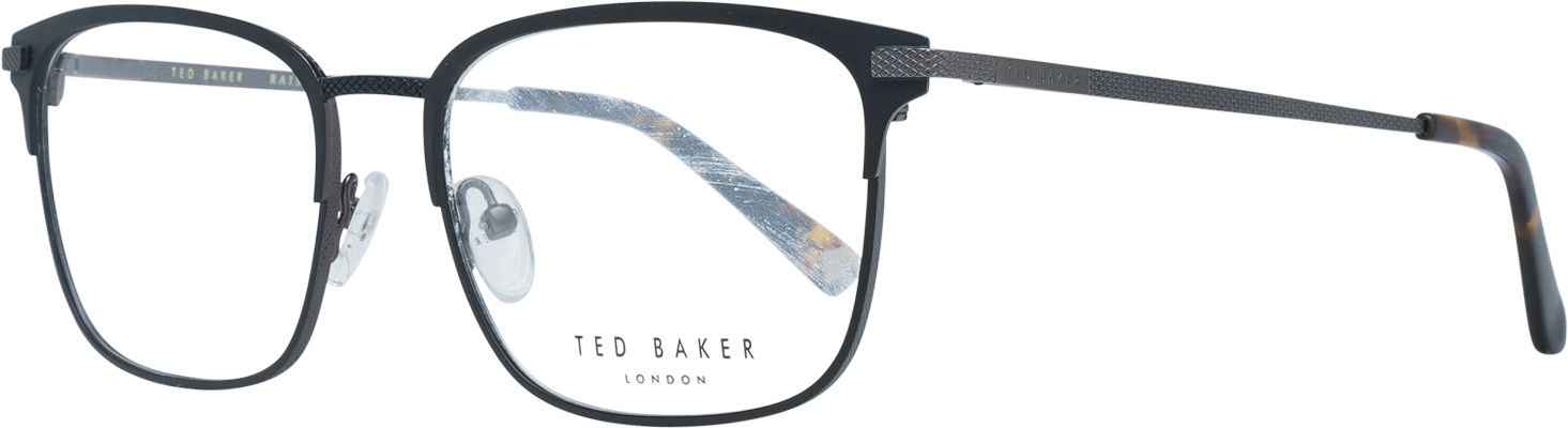 Ted Baker Square Unisex Schwarz Gunmetal Brillenfassungen