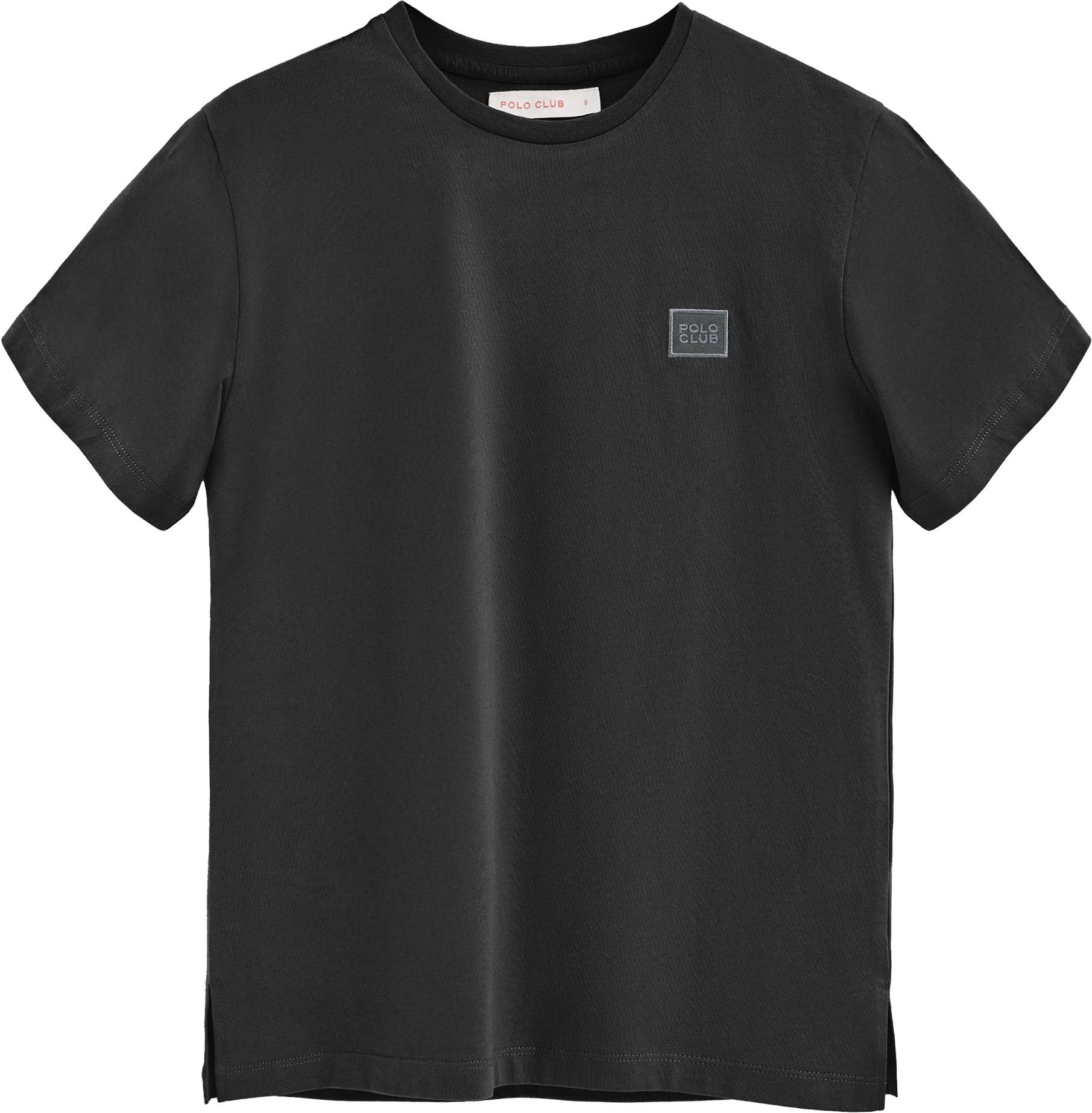 T-Shirt dunkelgrau mit geradem Schnitt und Polo Club-Patch