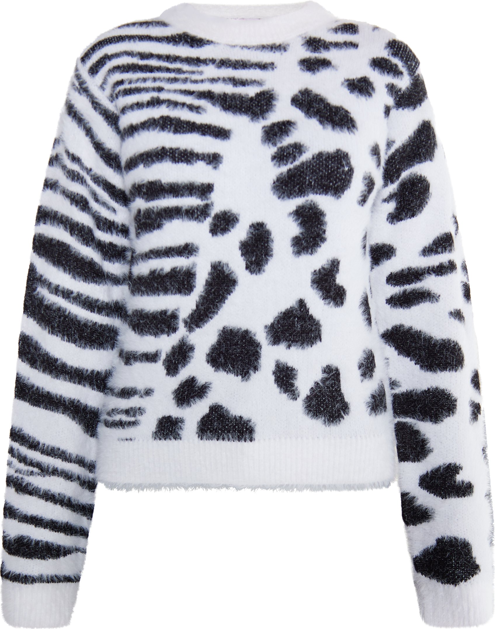 Mymo Strickpullover Damen weiss