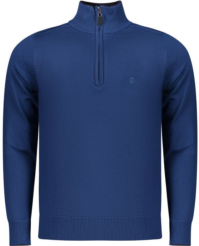 Coveri Moving Blau Viskose Herrenpullover