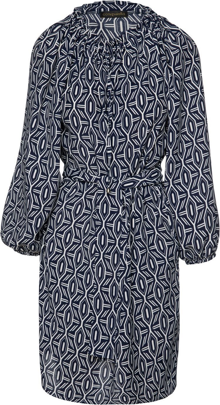 Thumbnail - Print-Kleid mit Gürtel und Taschen