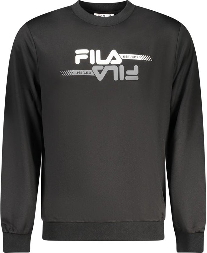 Fila Schwarzes Polyester Herren Sweatshirt