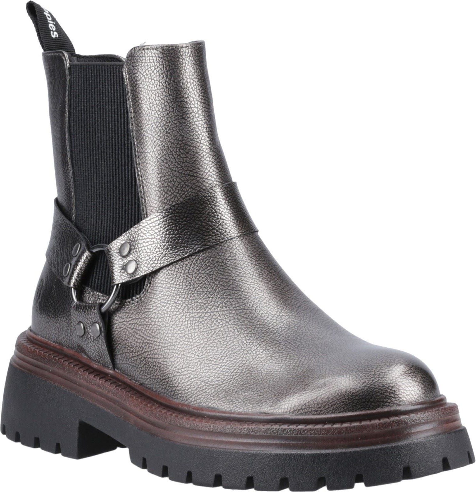 Thumbnail - Hush Puppies Raye Damen Chelsea Stiefeletten aus Leder in Grau