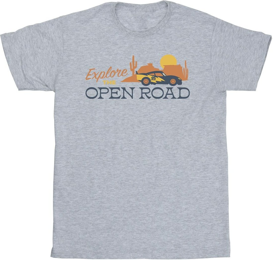 Disney - "Cars Explore The Open Road" T-Shirt für Herren (Grau)