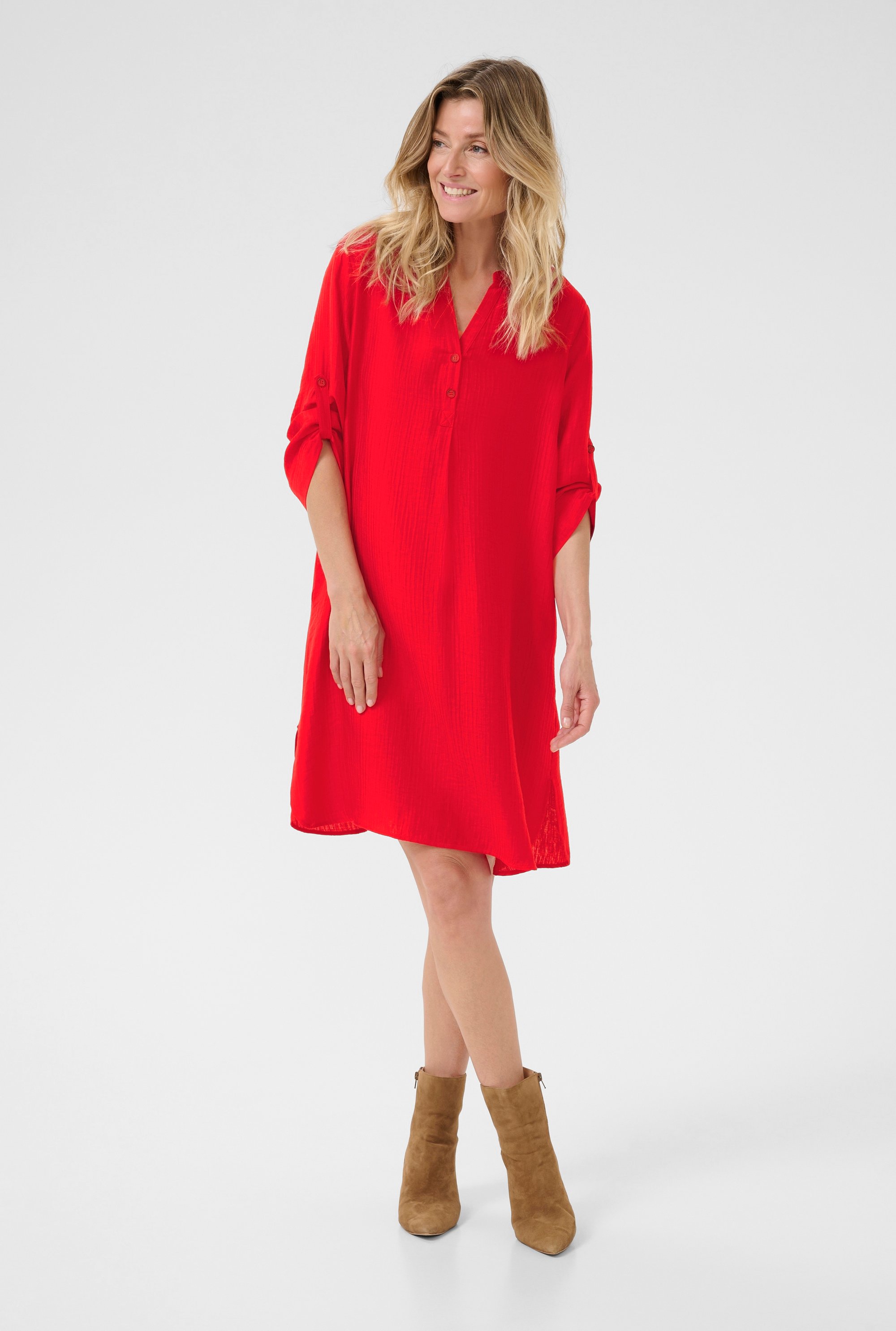 Kleid CRWilma Straight fit red