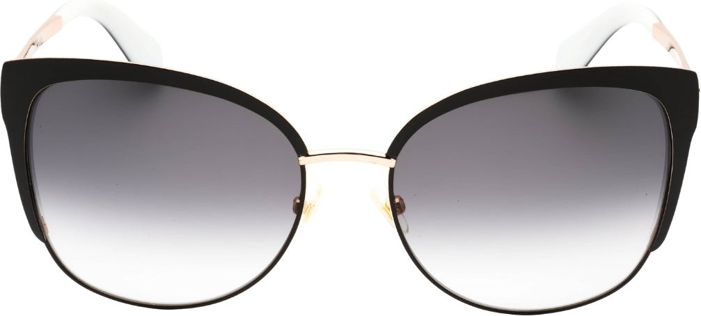 Kate Spade - Genice - Sonnenbrille mit schwarz-goldenem Rahmen und grauen Verlaufsgläsern