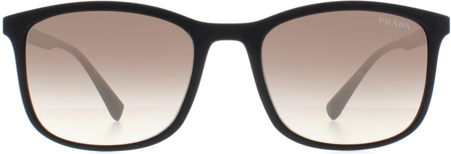 Prada Sport PS01TS DG00A7 schwarzer Gummi grauer Farbverlauf Sonnenbrille