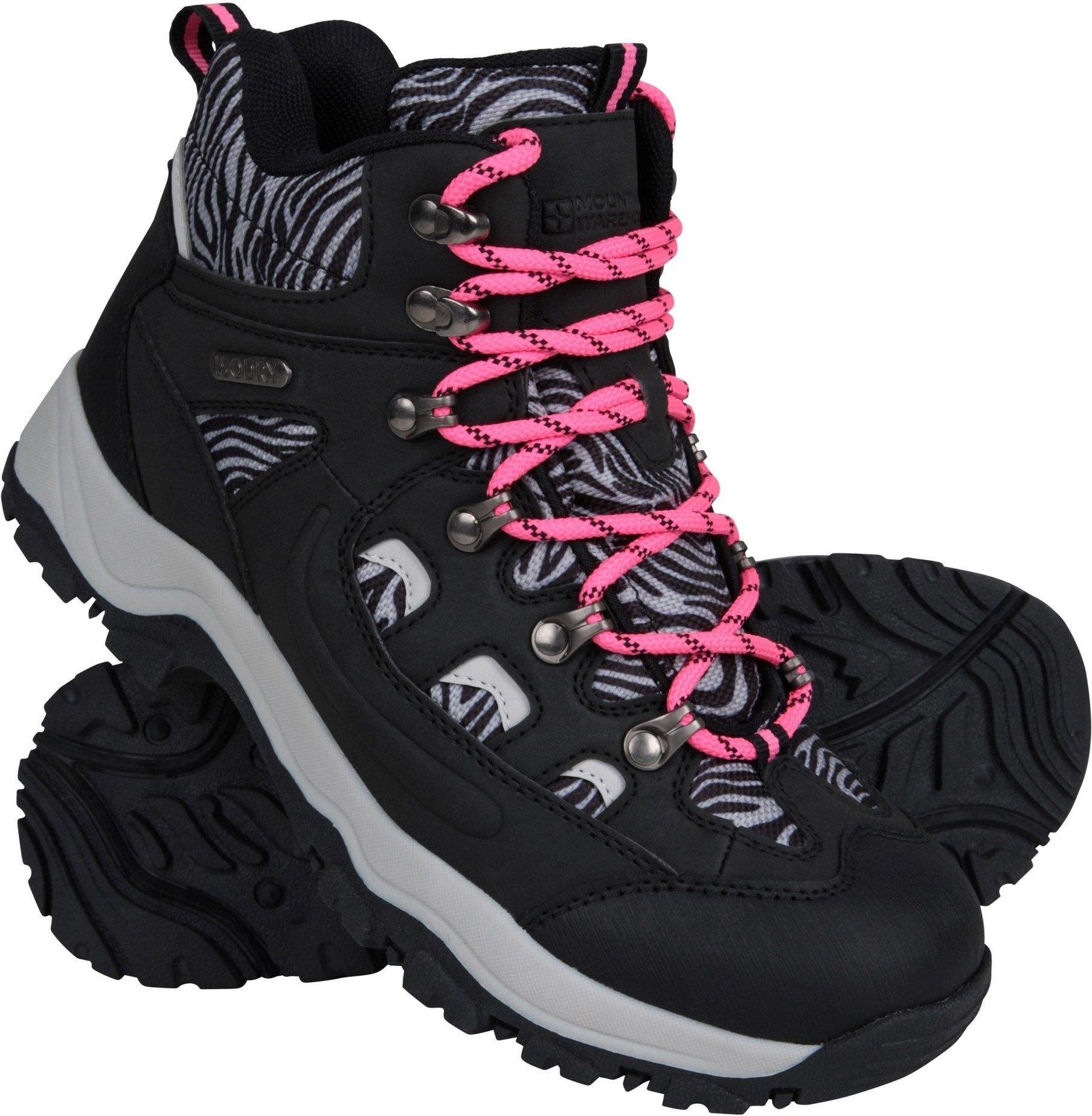Mountain Warehouse - Damen Wanderstiefel "Adventurer", Leo-Muster, Wildlederimitat (Leuchtend Rosa)