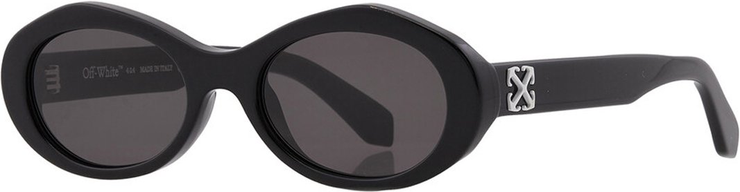 Off White - "Edison" Oval-Sonnenbrille für Damen (Schwarz/Schwarz)