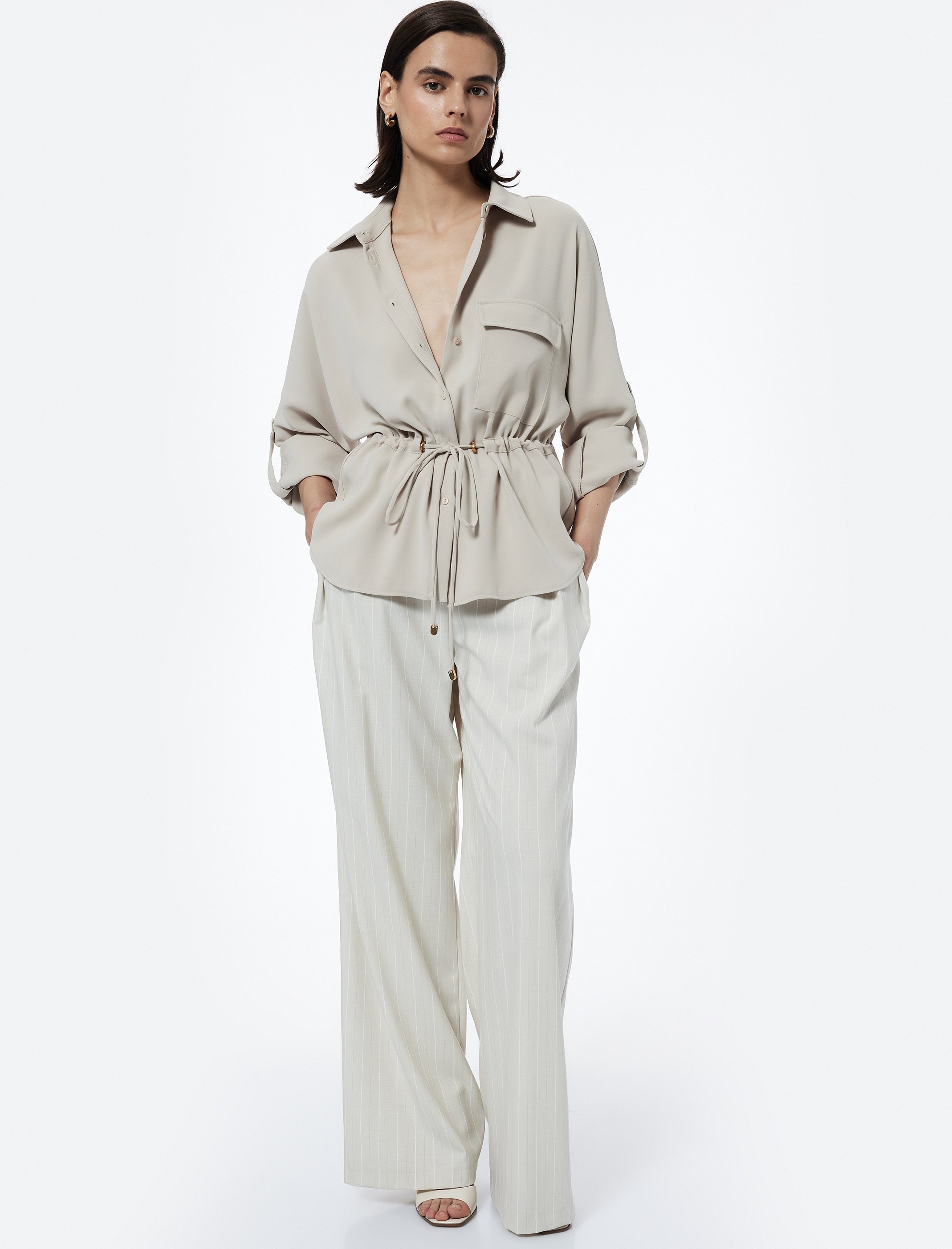 Koton JACKSACKEN Krep Regular Fit Blusenjacke