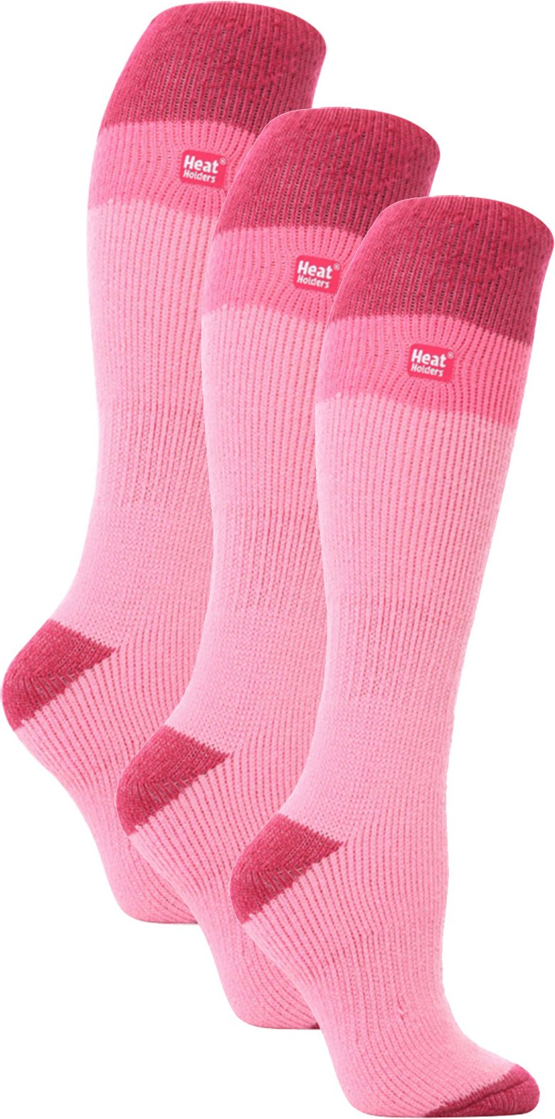 Heat Holders - 3er-Pack Ladies Thermal Knee High Ski Socks | WoMens Thick Winter 2.3 TOG Long Skiing Socks - Light Pink ...