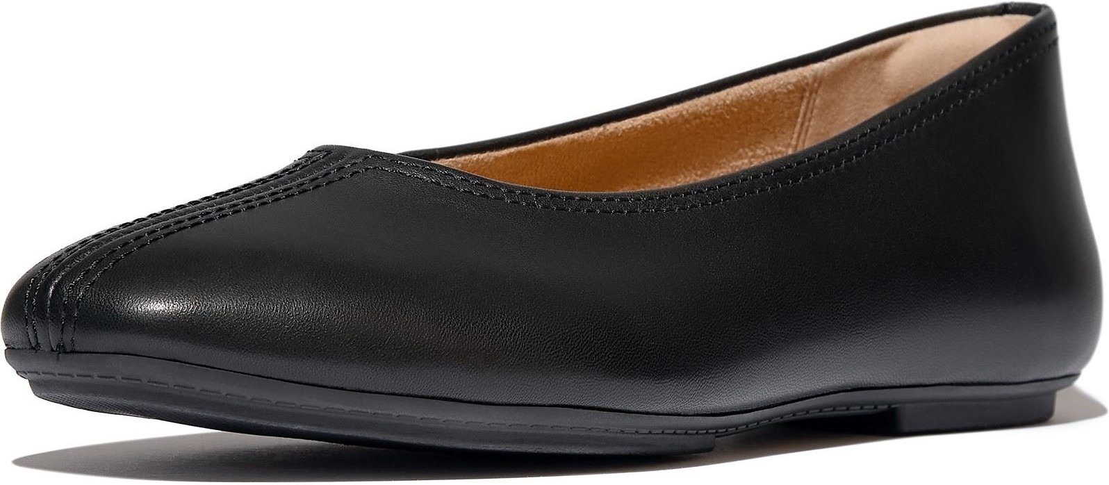 Fitflop Delicato Hochge schneiden Leder Damen Schwarz Ballerinas