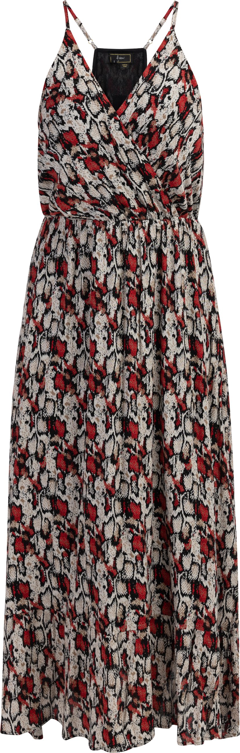 Thumbnail - Faina Maxikleid Damen Rot Mehrfarbig