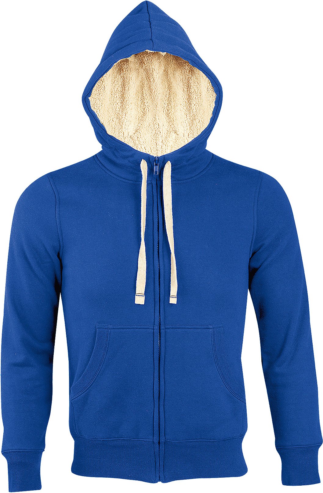 SOLS Sherpa Unisex Sweatshirt mit Kapuze und Reißverschluss (Königsblau)