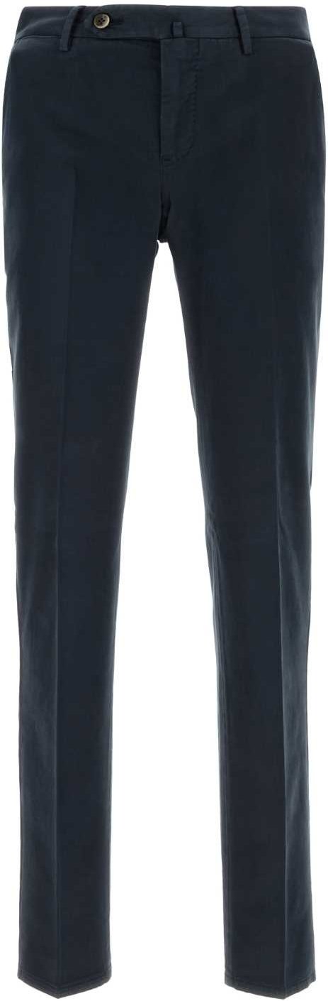 Marineblaues Stretch-Baumwollgemisch-Hose