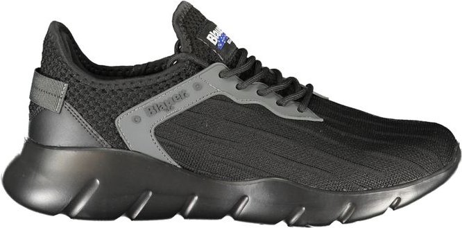 Blauer Schwarzer Polyester Herren Sneaker