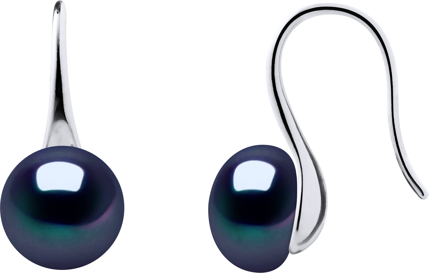 Ohrringe aus echten Süßwasser-Zuchtperlen, Knopfgröße 8–9 mm