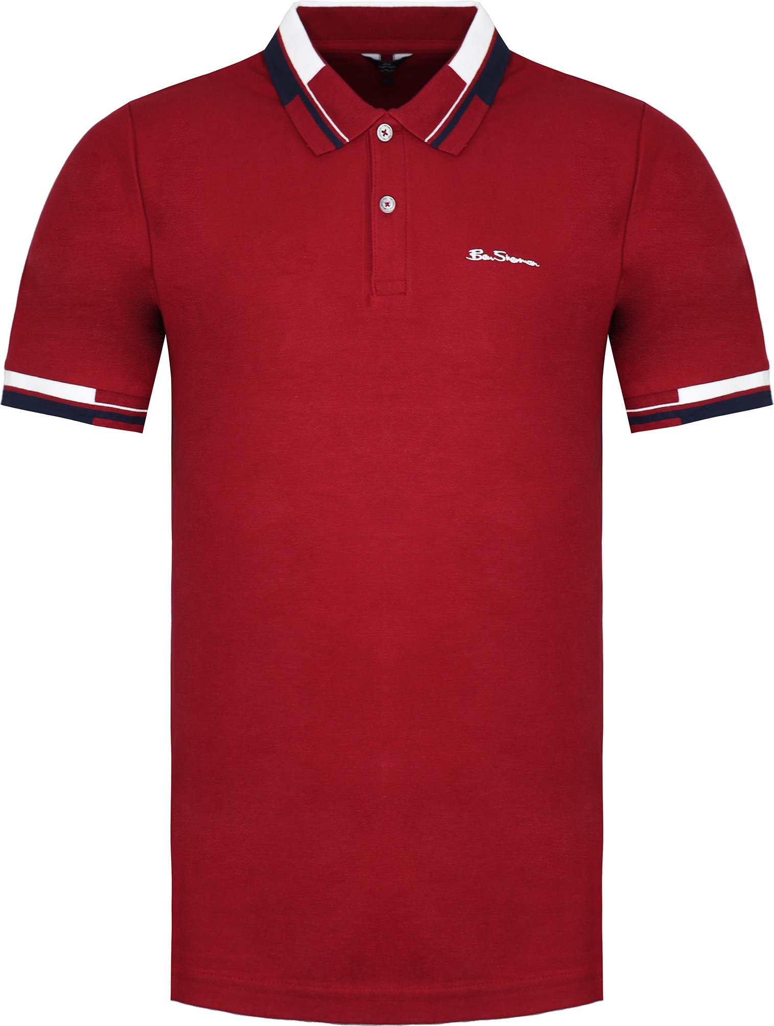 Ben Sherman Mod Stripe Herren Red Polo -Hemd
