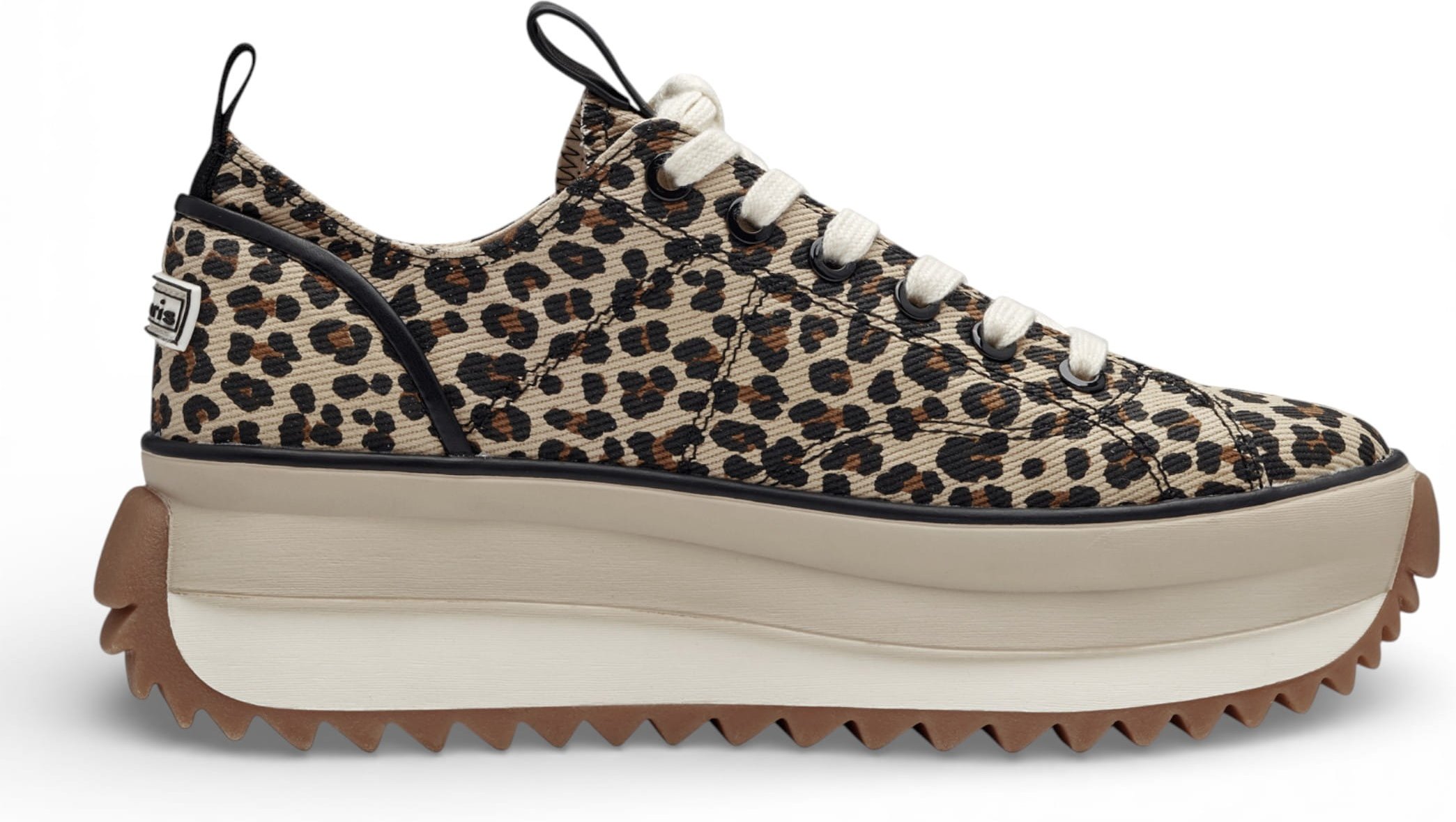 Tamaris Damen-Plateau-Sneaker mit Leopardenmuster