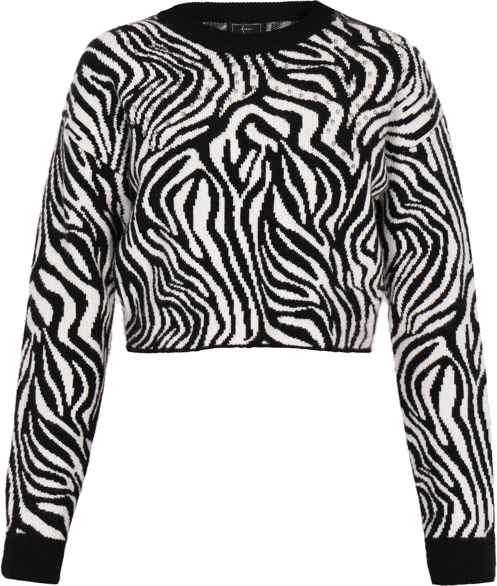 Faina Zur Seite fahren Damen schwarz-wollweiß