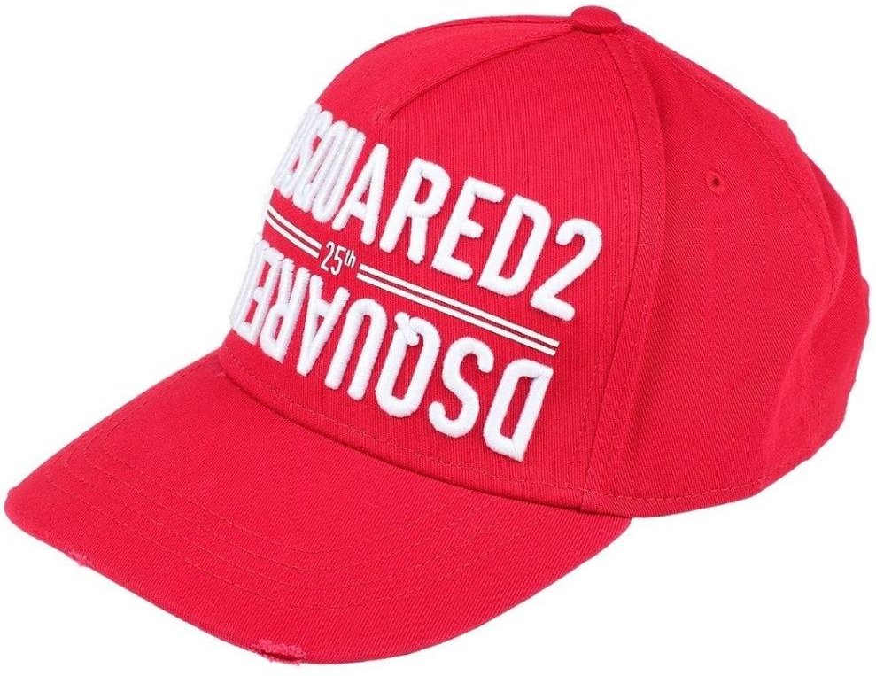 DSquared2 Umkehrtes Logo 25. Jubiläum Baseballmütze (Rot)