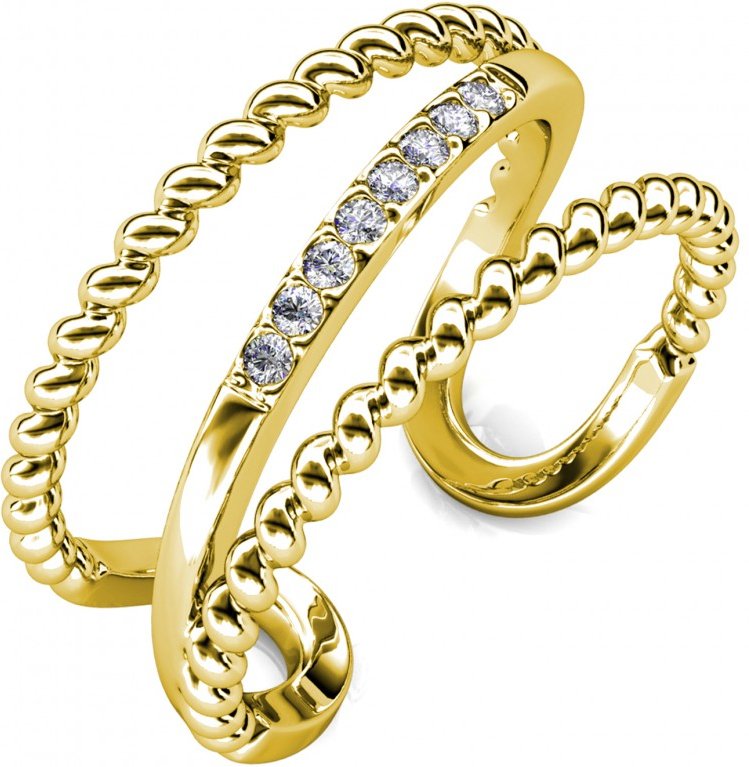 Irving Ring - Gold und Kristall
