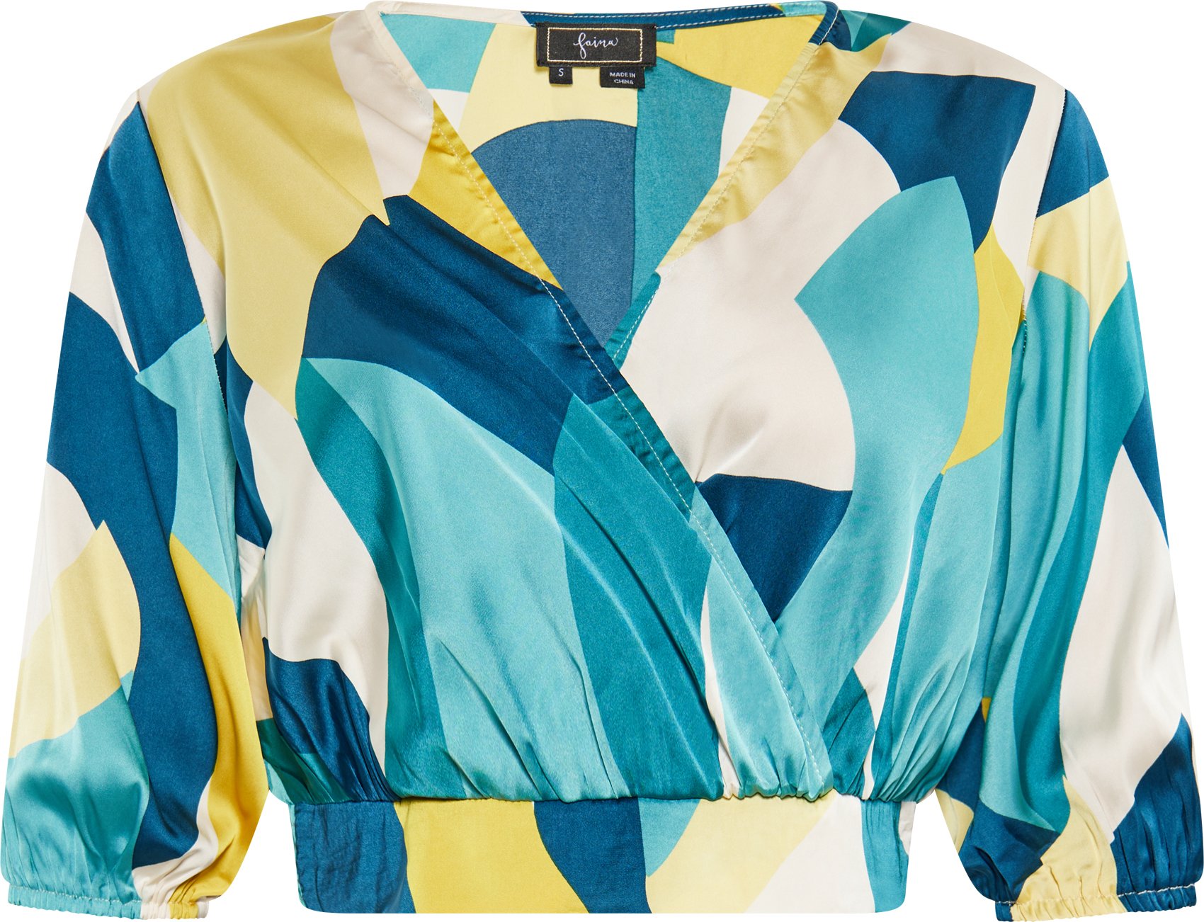 Faina Bluse Damen Blau Mehrfarbig