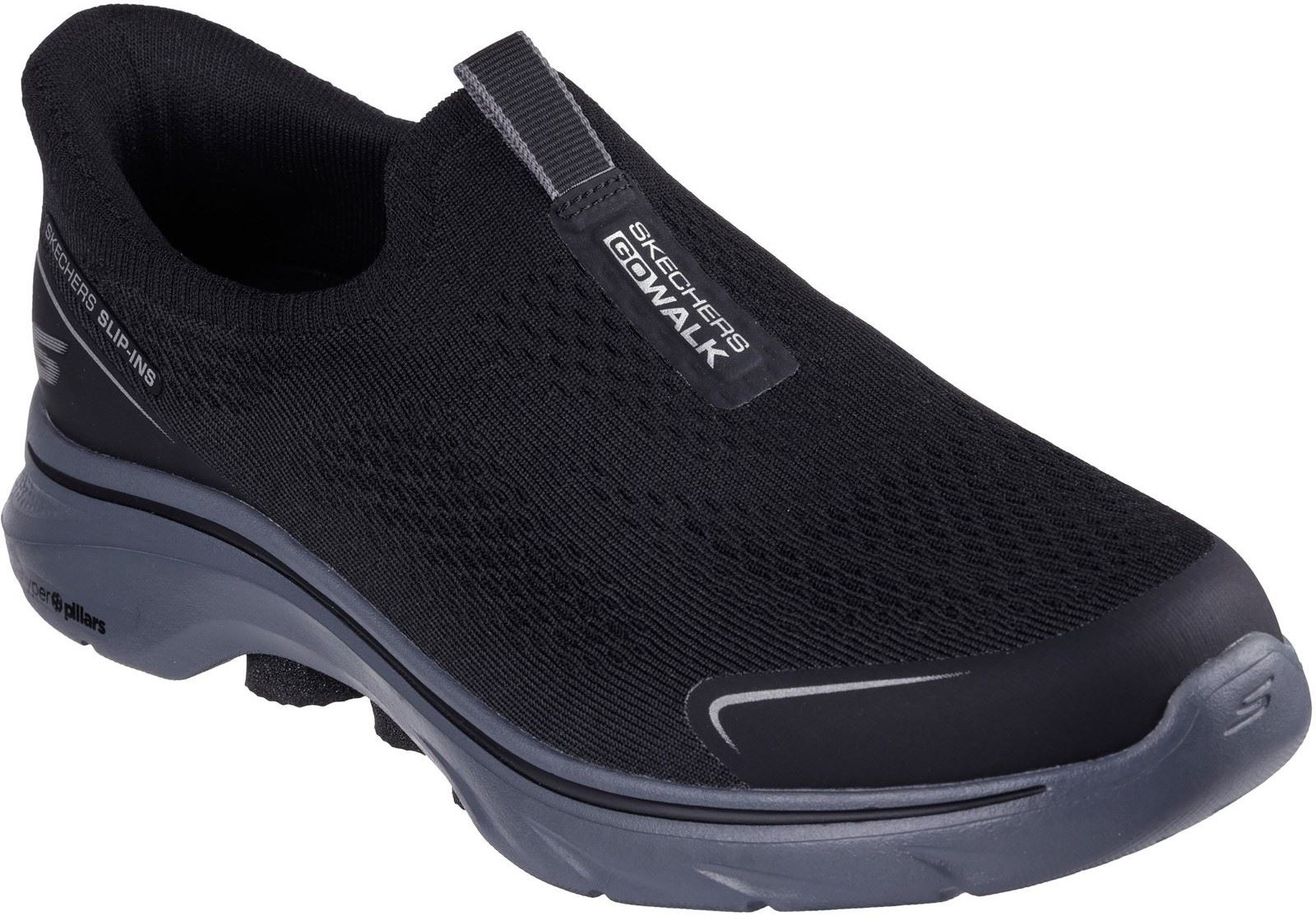 Thumbnail - Skechers GO WALK 7 Easy On Evolution Textil Herren Schwarz/Grau Sneaker