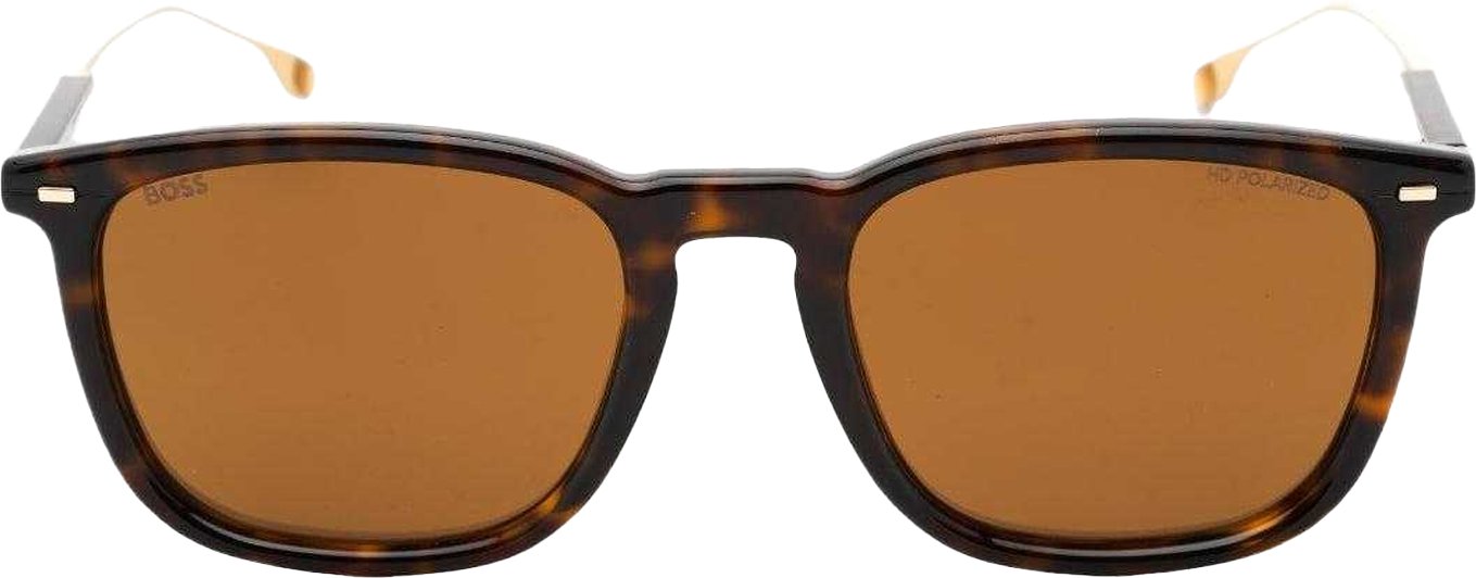 Hugo Boss - Rechteckig-Sonnenbrille für Herren, Metall (Havannabraun)