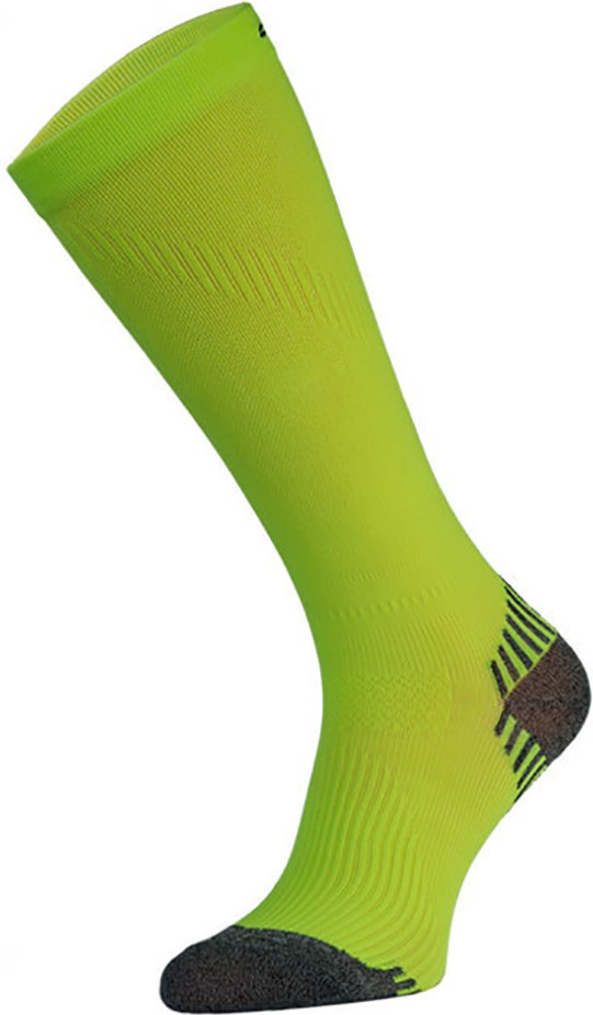 COMODO - 1 Paire Chaussettes Genou Sport Running Contention Homme Femme - Jaune Fluo