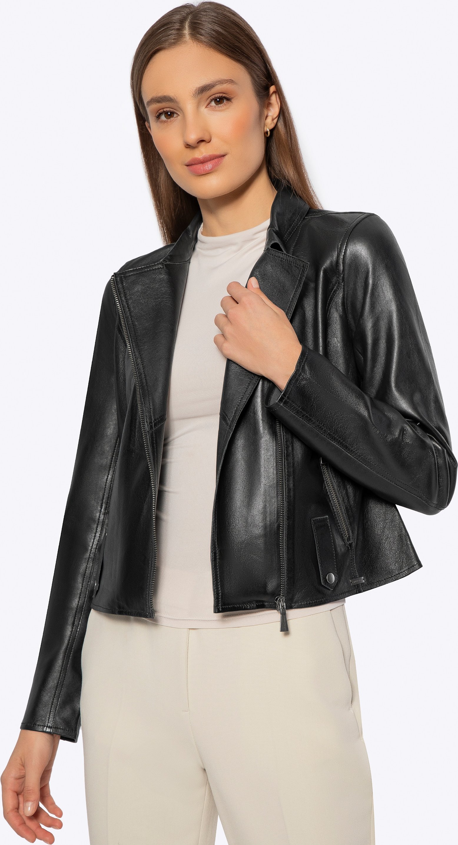 Wittchen Damen-Lammfelljacke, Schwarz, Naturleder